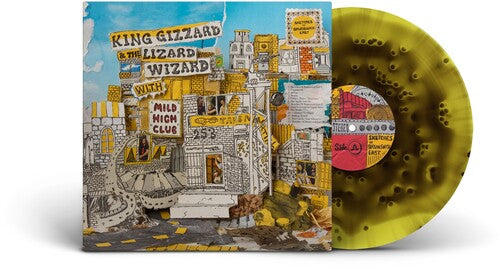 King Gizzard & The Lizard Wizard w/ Mild High Club - Sketches Of Brunswick East LP (Yellow and Black Ice Cloudy Colored Vinyl)