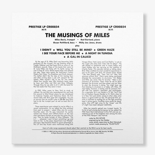 Miles Davis - The Musings Of Miles (Original Jazz Classics Series) LP (180 Gram Vinyl)