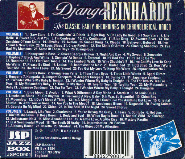 Django Reinhardt - The Classic Early Recordings In Chronological Order (5xCD) (Mint (M))(Used Vinyl)