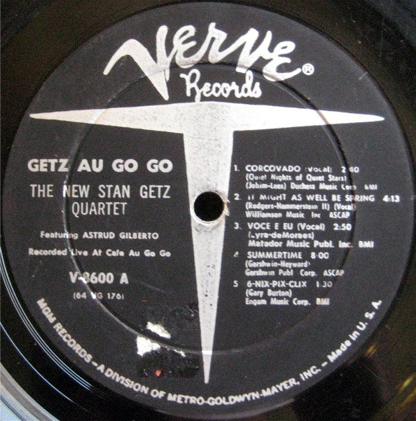 The New Stan Getz Quartet Featuring Astrud Gilberto - Getz Au Go Go (LP) (Near Mint (NM or M-)) USED