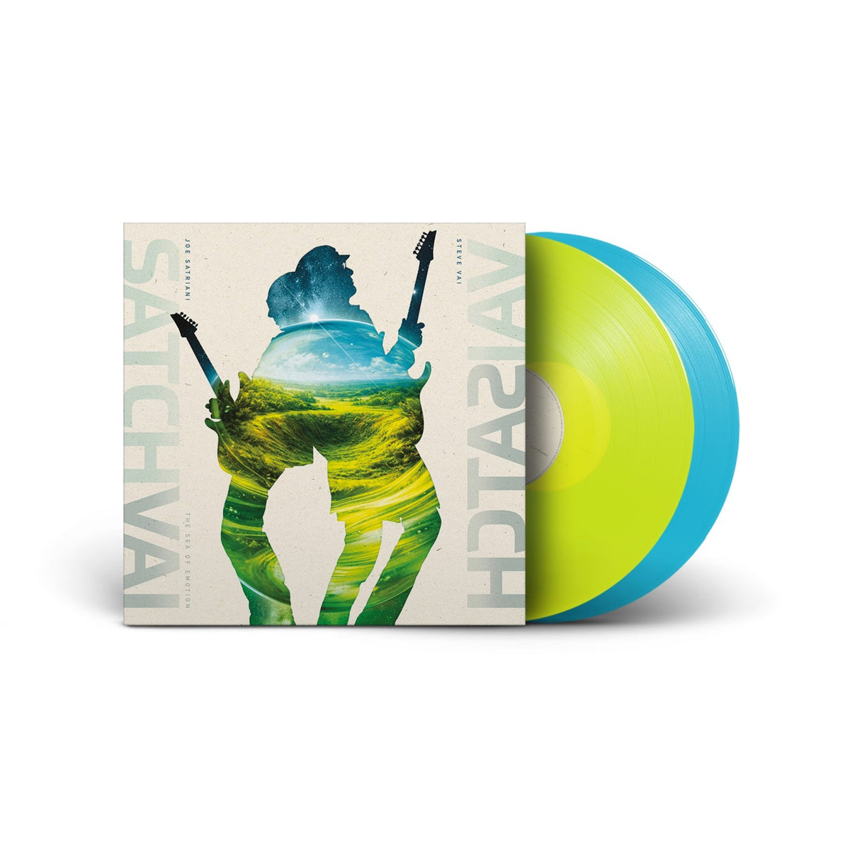 [PRE-ORDER] Satchvai (Joe Satriani & Steve Vai) - The Sea Of Emotion [Transparent Neon Yellow & Turquoise Vinyl] [Release Date: 11/06/2026]