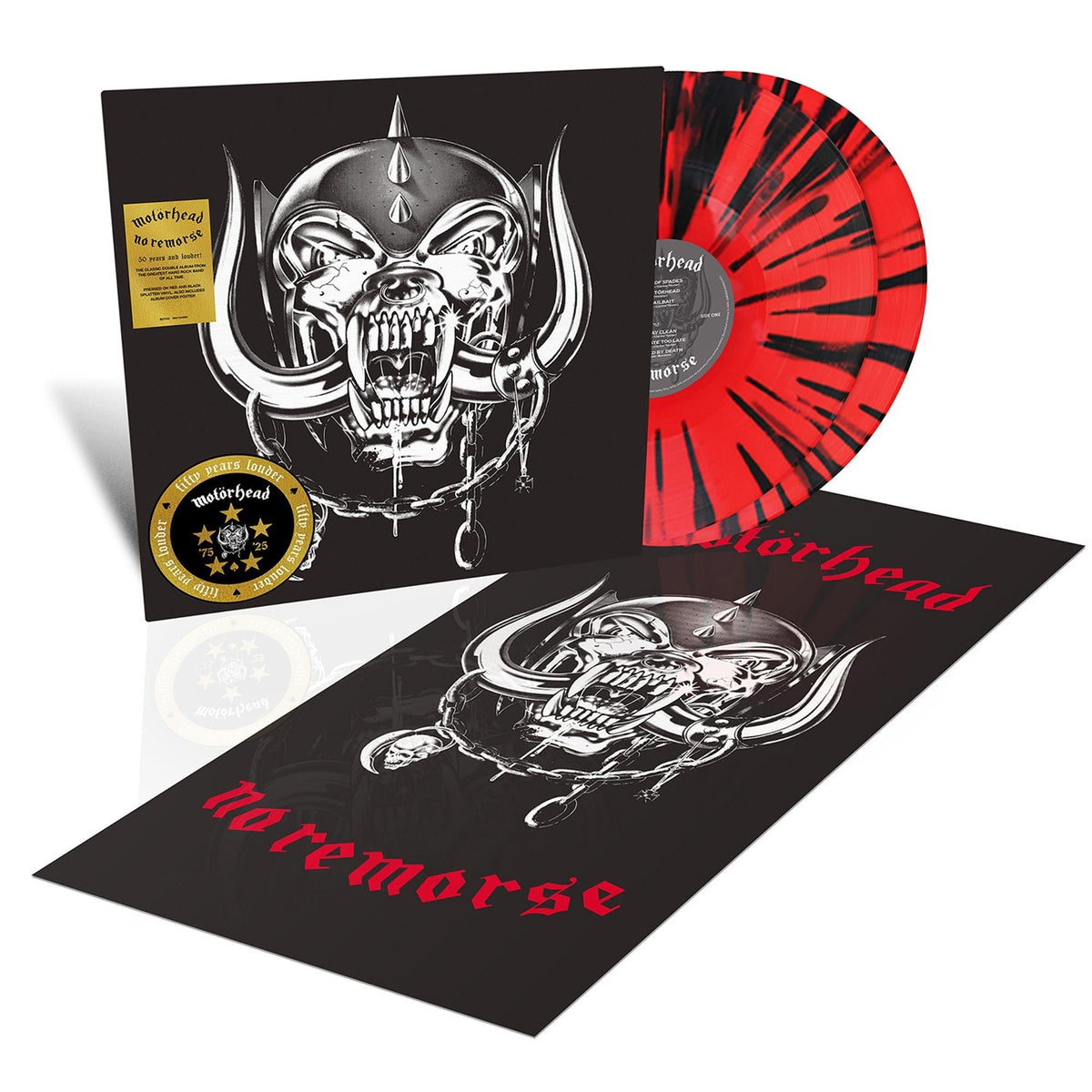 Motorhead - No Remorse: 50th Anniversary - Red & Black Splatter {vinyl LP}