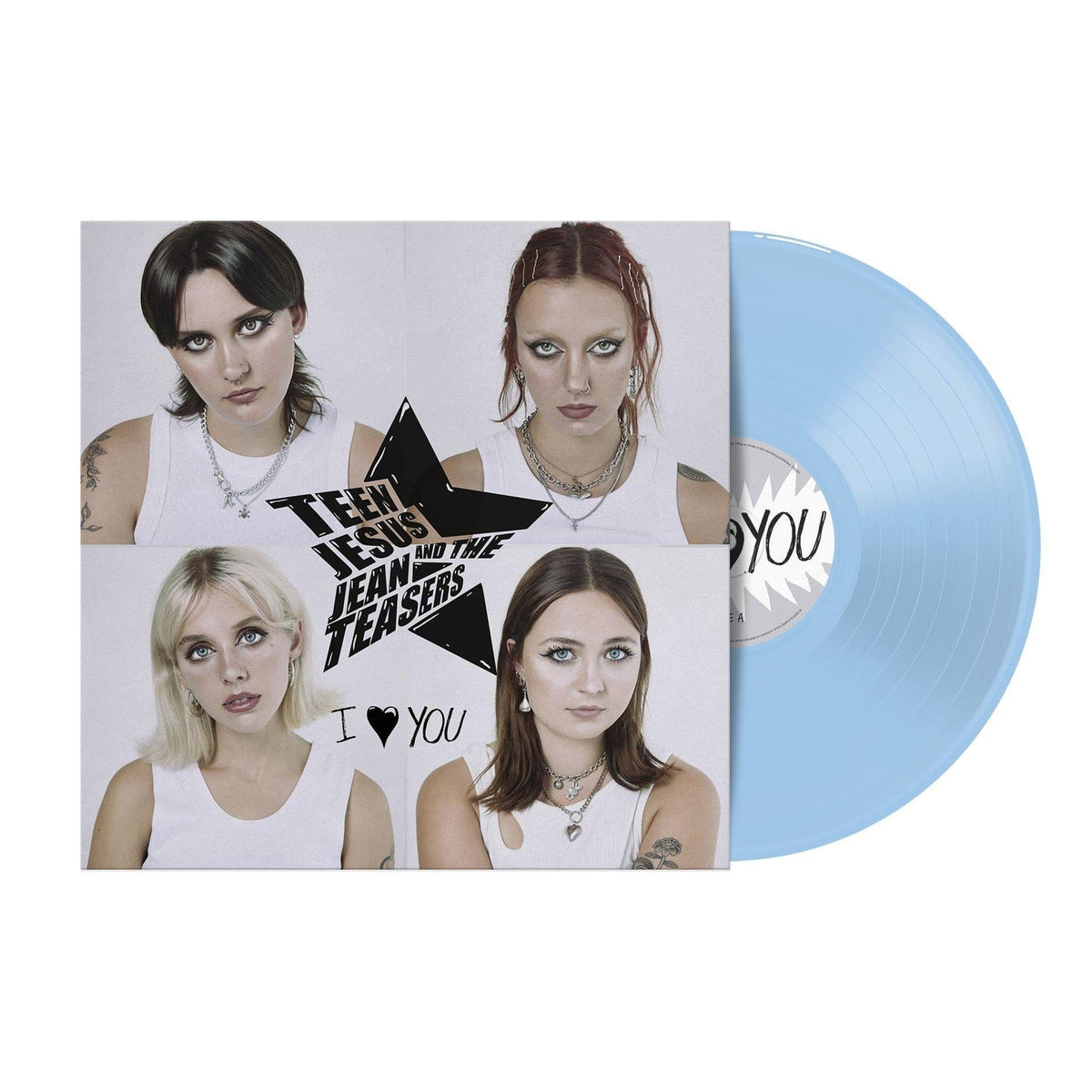 Teen Jesus And The Jean Teasers - I Love You - Opaque Light Blue Vinyl LP Record