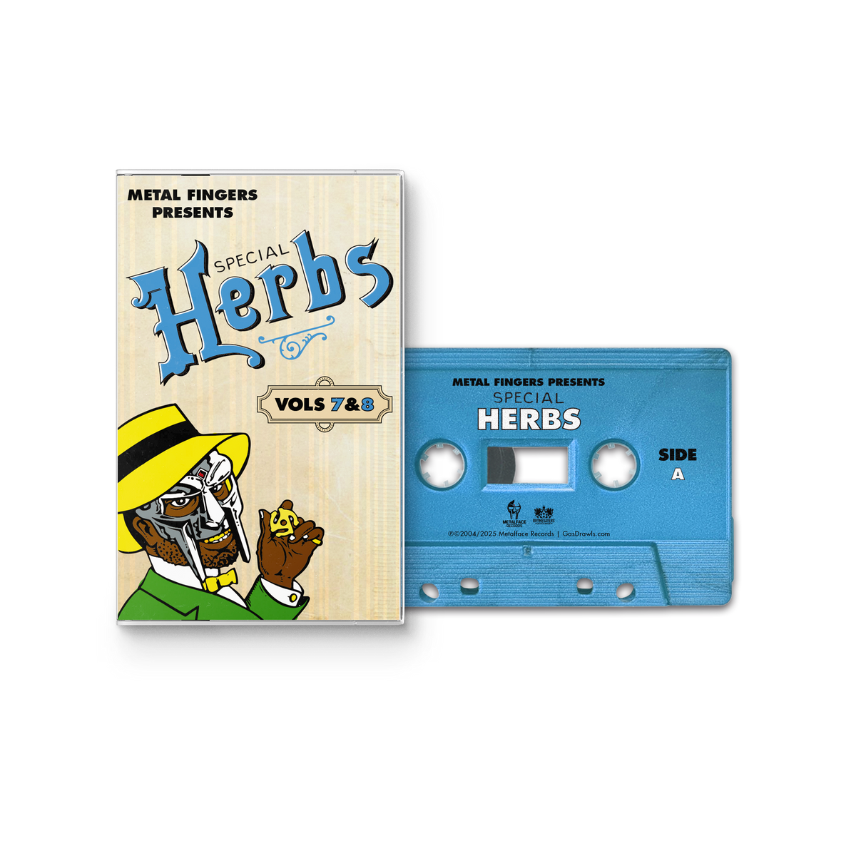 MF DOOM - Metal Fingers Presents: Special Herbs Vol. 7 & 8 CASSETTE (Sky Blue)